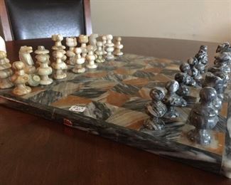 Marble? Alabaster? chess set