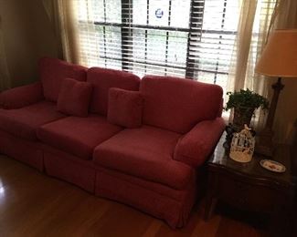 Comfy red sofa