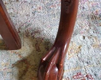 Closeup of Carved Ball and Claw foot 