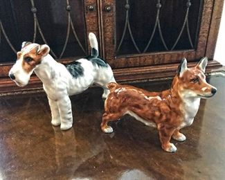 Royal Doulton Rough Haired Terrier $50. Royal Doulton Welsh Corgi Champ-Spring Robin $100.