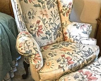 sitting chair and ottoman