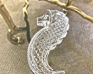 Waterford Crystal Society 2004 Seahorse Paperweight $20 