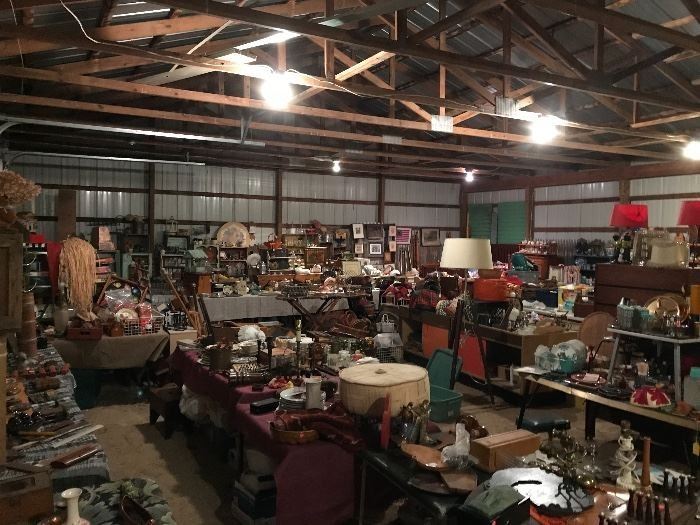 2700 square foot pole barn . . . packed full of antiques, vintage items, and collectibles. 