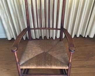 Antique Wood & Rattan Rocking Chair  https://ctbids.com/#!/description/share/209780