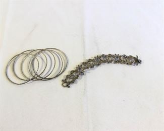 Sterling Bracelets Vintage 6 Piece https://ctbids.com/#!/description/share/209720