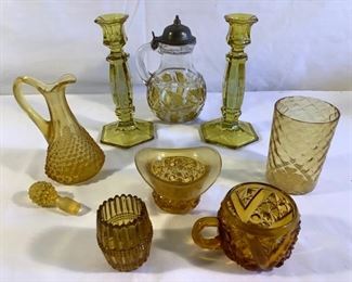 Yellow Glass Collection (9 Pcs) https://ctbids.com/#!/description/share/209795