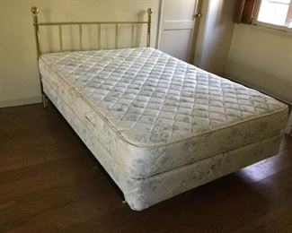 Brass Bed with Double Size Mattress, Boxspring & Wheeled Frame https://ctbids.com/#!/description/share/209608