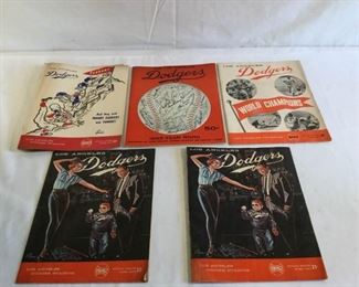 Los Angeles Dodgers Score Cards and 1958 Yearbook        https://ctbids.com/#!/description/share/209739