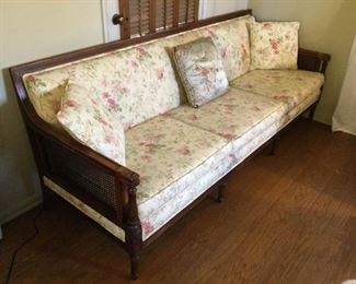 Vintage Cane Sofa with Wood Frame https://ctbids.com/#!/description/share/209680