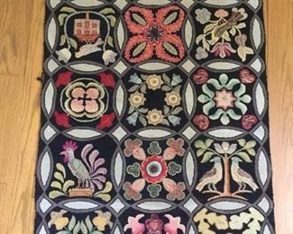 Handmade Vintage Bird & Floral Themed Rug https://ctbids.com/#!/description/share/209621