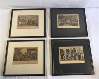 Antique Tom, Jerry, et Logic Lithographs George Cruikshank 4 Pieces https://ctbids.com/#!/description/share/209695