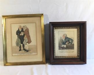 Antique Dighton Etching The Specious Orator and A Lawyer and his Client 2 Piece https://ctbids.com/#!/description/share/209698