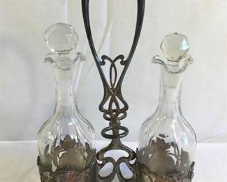 Antique Art Nouveau Oil & Vinegar Cruets (5Pcs) https://ctbids.com/#!/description/share/209675