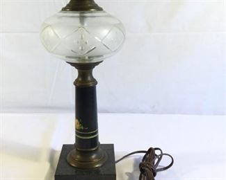 Vintage Hurricane Style Electrical Lamp https://ctbids.com/#!/description/share/209676