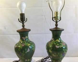 Antique/Vintage Cloisonné Matching Lamps 2 Piece https://ctbids.com/#!/description/share/209678