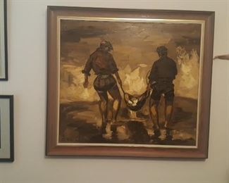 OIL on CANVAS signed D. CHRISTMAN