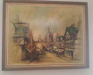 Ben Maile Canvas Signed Print "The Eastgate Clock", Chester