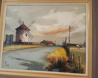 OIL on CANVAS signed 20th Century French Artist F. Claude