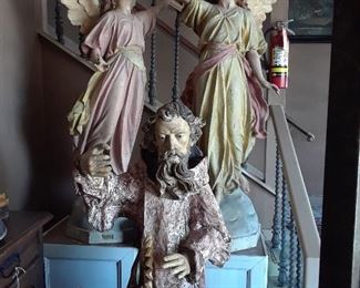 Life size Angels and Saint