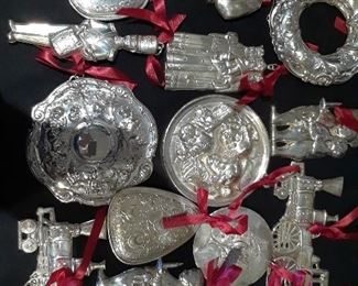 Figural sterling silver ornaments from Danny's personal collection
