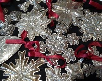 Danny's private collection of sterling ornaments is well know. There are more than 60 snowflakes by various makers