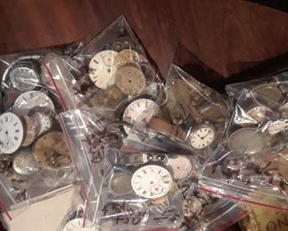 What great art projects you can make using these antique pocket watch dials. No cases .