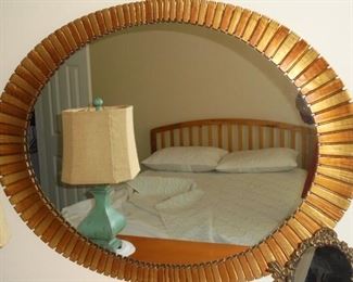 Wall mount oval mirror