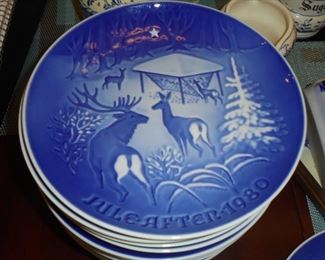 1 of 13 B&G Denmark - Jule After plates ' Christmas in The Woods'1980