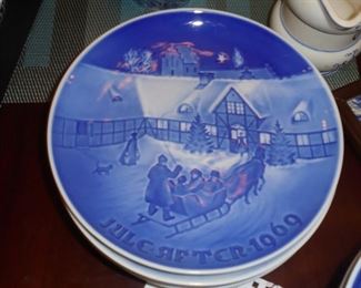 1 of 13 B&G Denmark - Jule After plates 'The Christmas Sled'1969