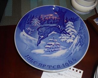 1 of 13 B&G Denmark - Jule After plates ' Christmas Rabbits'1964