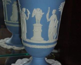 Blue Wedgewood vase