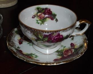 Vintage rose cup & matching saucer