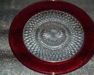 Vintage rose rim platter