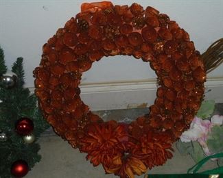Orange Christmas wreath