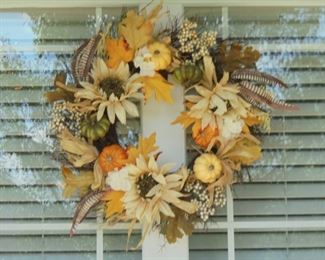 Fall flower wreath