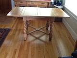 c. 1930 Oak Draw-Leaf Dining Table with leaves extended