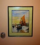 Watercolor signed Mollie Reynolds