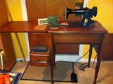 1941 Singer Sewing Machine - open cabinet