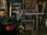 Ryobi 10”Precision Bench top Cutting System. Includes Vacuum dust collector system, Router and Jigsaw mounting kit, Miter Clamp, Dado throat plate, Dado blade set, 2 Outfeed rollers, Wide table conversion kit.