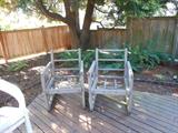 Two Outdoor chairs (cushions inside garage)