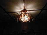 Hanging Antler and Crysal Lamp - Artist/Owner designed