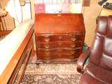 Mahogany Serpentine Secretary Desk