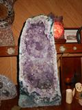 Amethyst Geode (17-3/4" tall, 8-1/2" bottom width, 7" bottom depth)