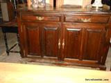 Sprague and Carleton Knotty Pine sideboard - dark stain.