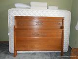 Full size Mattress, Headboard and Footboard. 2 - Contoured pillows.