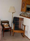Step End Table, Floor Lamp, Rocker