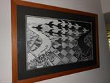 Escher Print "Day and Night"