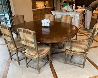 Woodland table 
Six French chairs