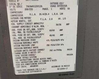 RUUD UAPM-060JEZ Compressor Unit 2012