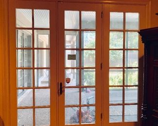 Several sets of 3 section French doors